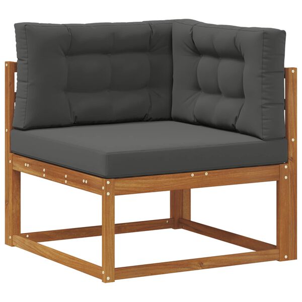 vidaXL Set vanjskih sofa s jastukom 7 pcs Prirodna i antracit