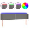 vidaXL LED uzglavlje tamnosivo 203x16x78/88 cm od tkanine