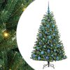 vidaXL Umjetno božićno drvce s nogom Zelena 150 cm PVC i metal