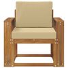 vidaXL Vanjski kauč Čvrsto drvo akacije i poliester Prirodna