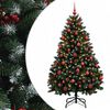vidaXL Umjetno božićno drvce zeleno s kuglicom 150 cm 150 LED lampica