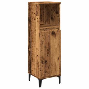 vidaXL Kupaonski ormarić staro drvo 30x30x100 cm konstruirano drvo