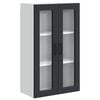 vidaXL Zidni stakleni ormarić PORTO Crna 60 x 31 x 100 cm