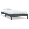 vidaXL Okvir za krevet sivi od borovine 90 x 190 cm jednokrevetni