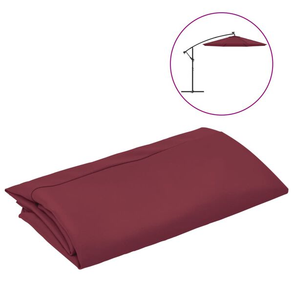 vidaXL Zamjenska tkanina za konzolni suncobran 350 cm bordo