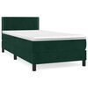 vidaXL Box spring krevet s madracem tamnozeleni 90x190 cm bar&scaron;unasti