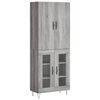 vidaXL Visoka komoda siva sonome 69,5x34x180 cm od konstruiranog drva