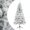 vidaXL Umjetno božićno drvce 120 cm PVC i čelik Zelena i bijela