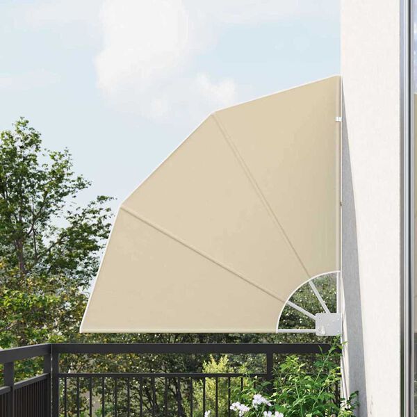 vidaXL Zaslon za privatnost na balkonu Bež 115 x 115 cm Poliester