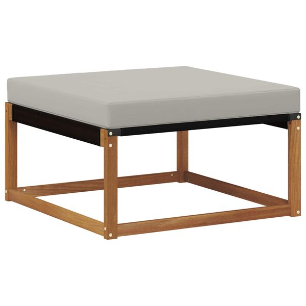 vidaXL Set vanjskih sofa s jastukom 4 pcs Prirodna i svijetlo siva