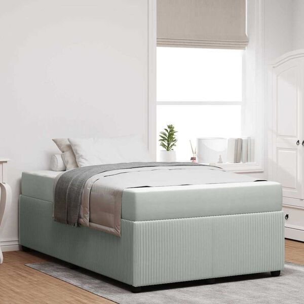 vidaXL Krevetna konstrukcija Svijetlo siva 120 x 200 cm tkanina