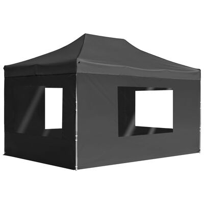 vidaXL Profesionalni sklopivi šator za zabave 4,5 x 3 m antracit