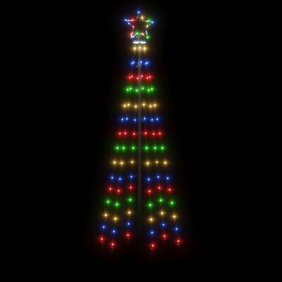 vidaXL Božićno drvce sa šiljkom i 108 LED šarene žarulje 180 cm