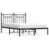 vidaXL Metalni okvir za krevet s uzglavljem crni 140x190 cm