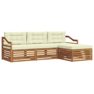 vidaXL Set vanjskih sofa Prirodna i krem 245,5 x 162,5 x 73 cm