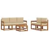 vidaXL Set vanjskih sofa s jastukom 6 pcs Prirodna i bež