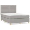 vidaXL Krevet box spring s madracem svjetlosivi 140x200 cm od tkanine