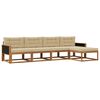 vidaXL Set vanjskih sofa 5 kom. Prirodna i bež