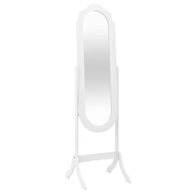 vidaXL Samostojeće ogledalo bijelo 45,5x47,5x160 cm konstruirano drvo