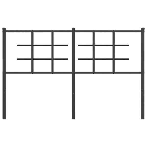 vidaXL Metalno zamjensko uzglavlje crno 140 cm