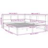vidaXL Krevet s regalom za knjige bez madraca 140 x 190 cm od borovine