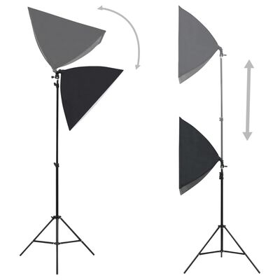vidaXL Fotografska oprema sa svjetiljkama, pozadinom i reflektorom