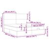 vidaXL Otomanski okvir kreveta s madracima krem 200x200cm od tkanine