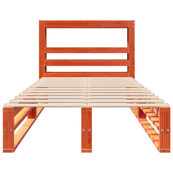 vidaXL Okvir kreveta bez madraca vo&scaron;tano smeđi 75 x 190 cm od borovine