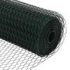 vidaXL Stup za ogradu Zelena 10 x 1,6 m (mreza 13 mm) Čelik i PVC