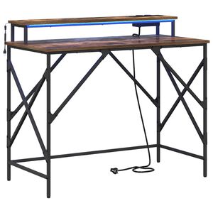 vidaXL Stol Dimljeni hrast 100 x 50 x 86,5 cm Konstruirano drvo