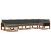 vidaXL Set vanjskih sofa 7 kom. Prirodna i antracit