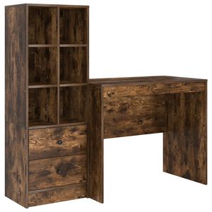 vidaXL Stol Dimljeni hrast 135,5 x 50 x 127 cm 2 kom.