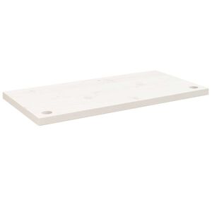 vidaXL Ploča za radni stol bijela 80 x 40 x 2,5 cm od masivne borovine