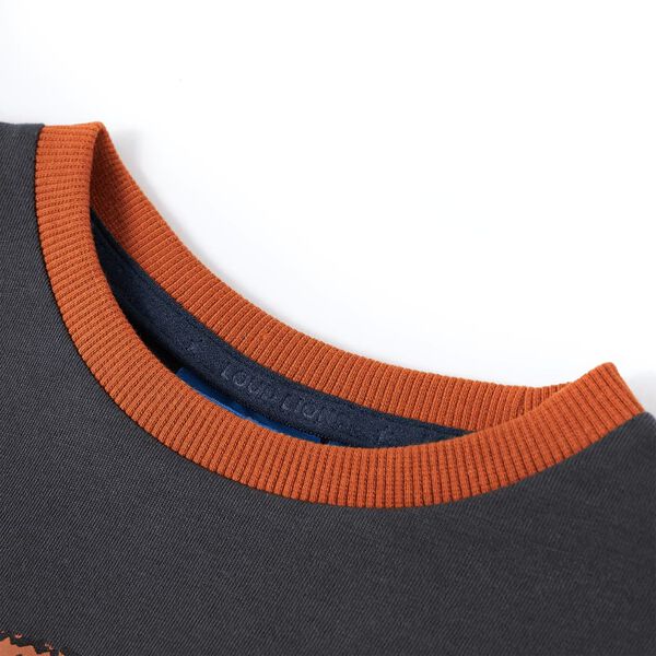 Dječja majica dugih rukava antracit 128