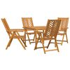vidaXL Vrtni set za objed 5 kom. Smeđa 90 x 90 x 74 cm