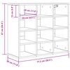 vidaXL Ormar za cipele Bijelo 77,5 x 30 x 67 cm Konstruirano drvo