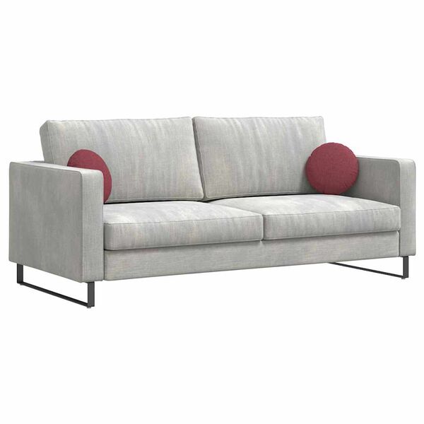 vidaXL Jastučići za sjedenje 2 pcs Vinska crvena &Oslash;30 x 13 cm tkanina