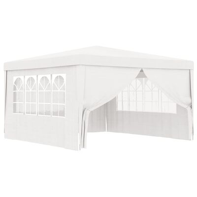 vidaXL Profesionalni šator za zabave 4 x 4 m bijeli 90 g/m²
