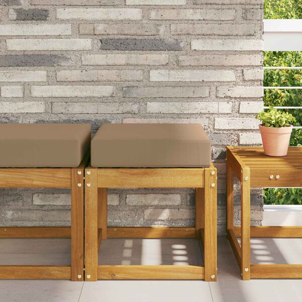 vidaXL Jastučić za sjedenje na otvorenom Sivo-smeđa 40 x 40 x 8 cm