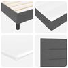 vidaXL Boxspring krevet s madracem Tamno siva 180 x 200 cm tkanina