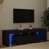 vidaXL TV ormarić s LED svjetlima crni 140 x 36,5 x 40 cm