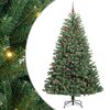 vidaXL Umjetno božićno drvce s nogom Zelena 210 cm PVC i metal