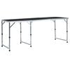 vidaXL Sklopivi stol za kampiranje sivi aluminijski 180 x 60 cm