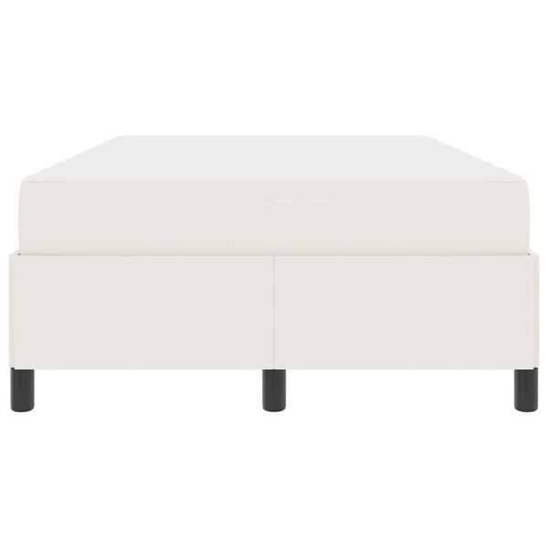 vidaXL Krevetna konstrukcija s madracem Krema 120 x 200 cm tkanina