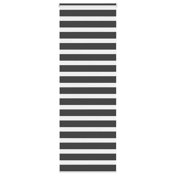 vidaXL Zavjesa zebra crna 85x230 cm &scaron;irina tkanine 80,9 cm poliester