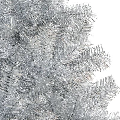 vidaXL Umjetno božićno drvce sa stalkom srebrno 120 cm PET