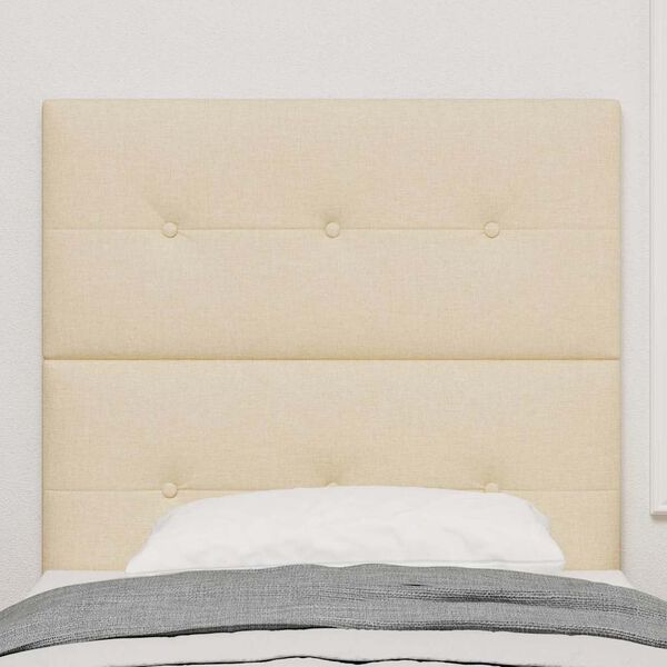 vidaXL Uzglavlje s uzglavljem Krema 100 cm Lažna koža