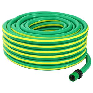 vidaXL Vrtno crijevo 5-slojno Zelena i žuta 1 / 2'' 10 m PVC