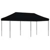 vidaXL Sklopivi prigodni &scaron;ator za zabave crni 580x292x315 cm