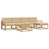 vidaXL Set vanjskih sofa 6 kom. Bijela i bež Poliester